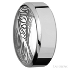 8 mm wide High Bevel Titanium band