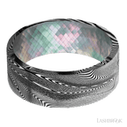 8 mm wide Flat Tightweave band featuring a Black Mother of Pearl sleeve