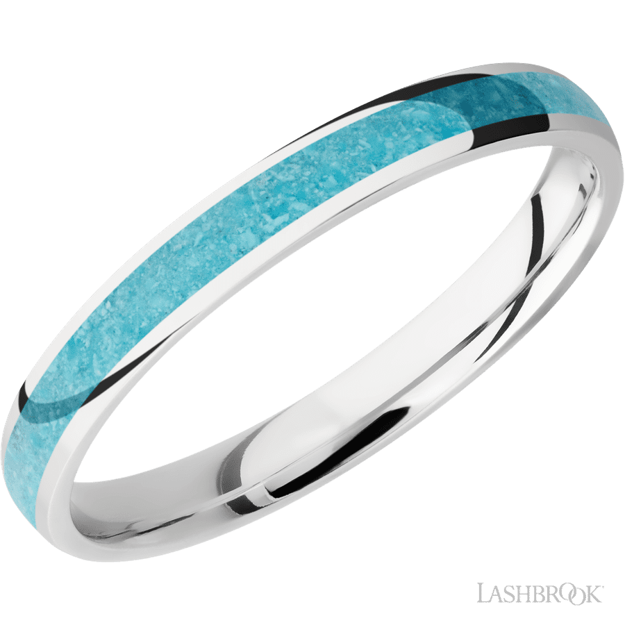 3 mm wide Domed Cobalt Chrome band