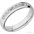 5 mm wide Domed Cobalt Chrome band w/ Diamond Accent