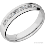 5 mm wide Domed Cobalt Chrome band w/ Diamond Accent