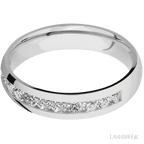 5 mm wide Domed Cobalt Chrome band w/ Diamond Accent
