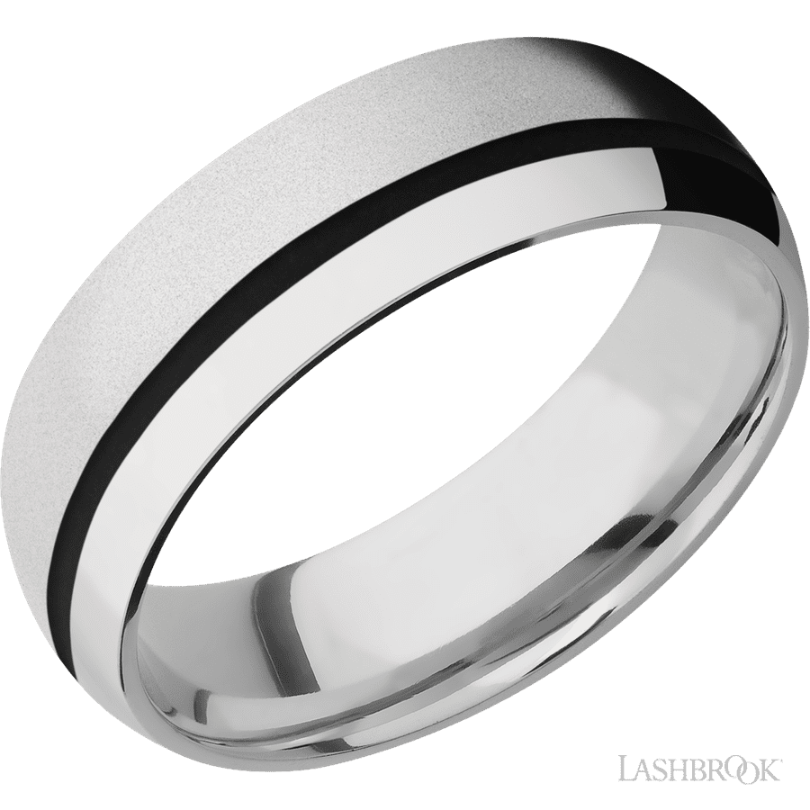 7 mm wide Domed Cobalt Chrome band