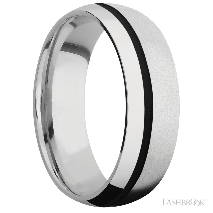 7 mm wide Domed Cobalt Chrome band