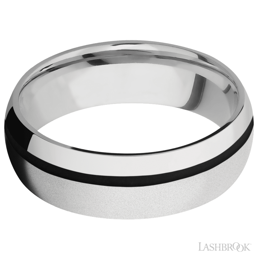 7 mm wide Domed Cobalt Chrome band
