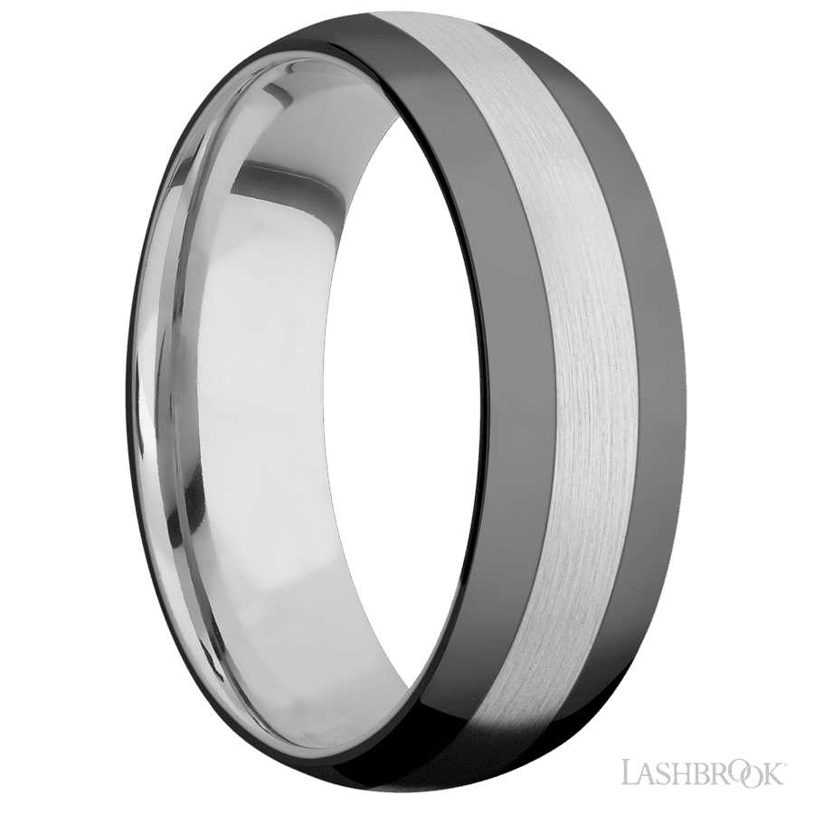 7 mm wide Domed Cobalt Chrome band