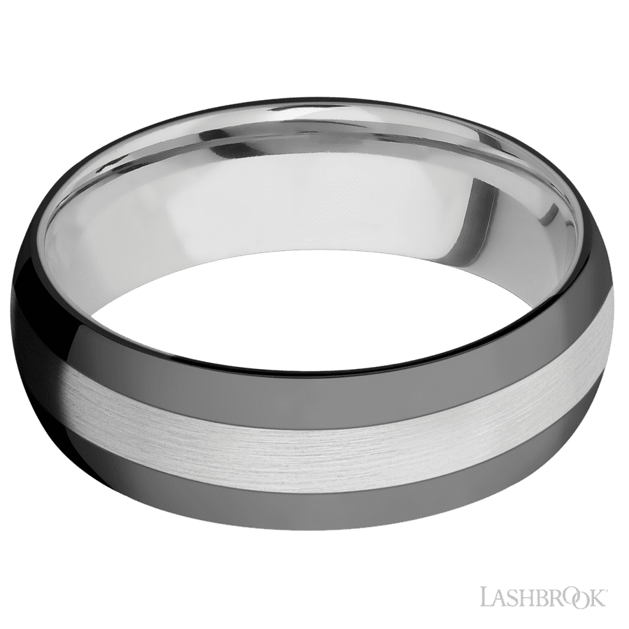 7 mm wide Domed Cobalt Chrome band