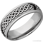 7 mm wide Domed Stepped Down Edges Cobalt Chrome band