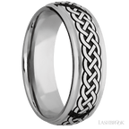 7 mm wide Domed Stepped Down Edges Cobalt Chrome band