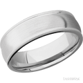 7 mm wide Domed Milgrain Edges Cobalt Chrome band