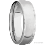 7 mm wide Domed Milgrain Edges Cobalt Chrome band