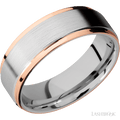 7 mm wide Flat Grooved Edges Cobalt Chrome band