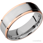7 mm wide Flat Grooved Edges Cobalt Chrome band