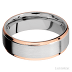 7 mm wide Flat Grooved Edges Cobalt Chrome band