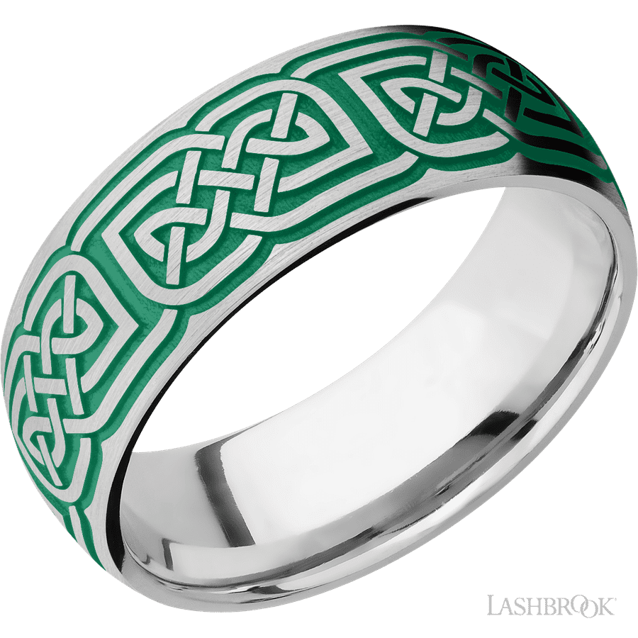 8 mm wide Domed Cobalt Chrome band