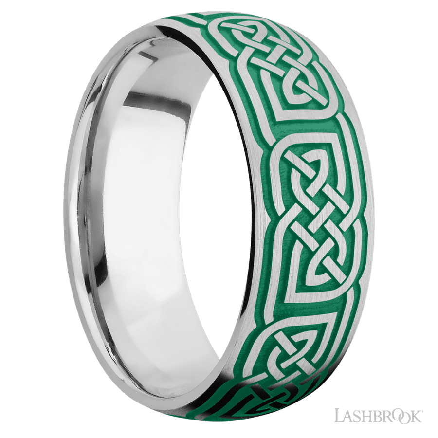 8 mm wide Domed Cobalt Chrome band