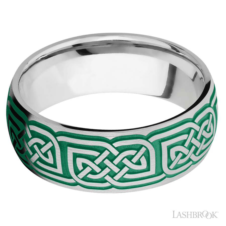 8 mm wide Domed Cobalt Chrome band