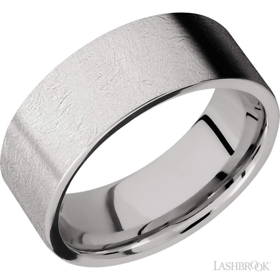 8 mm wide Flat Cobalt Chrome band