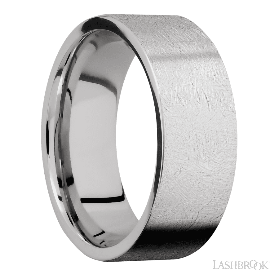 8 mm wide Flat Cobalt Chrome band