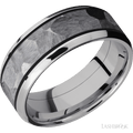 8 mm wide Beveled Cobalt Chrome band