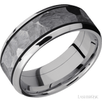 8 mm wide Beveled Cobalt Chrome band