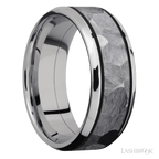 8 mm wide Beveled Cobalt Chrome band