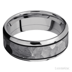 8 mm wide Beveled Cobalt Chrome band
