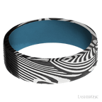 7 mm wide Flat Sunset band featuring a Royal Blue sleeve