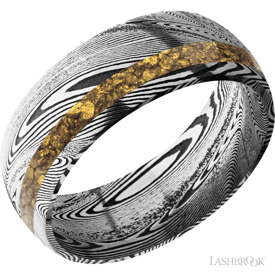 8 mm wide Domed Tightweave band