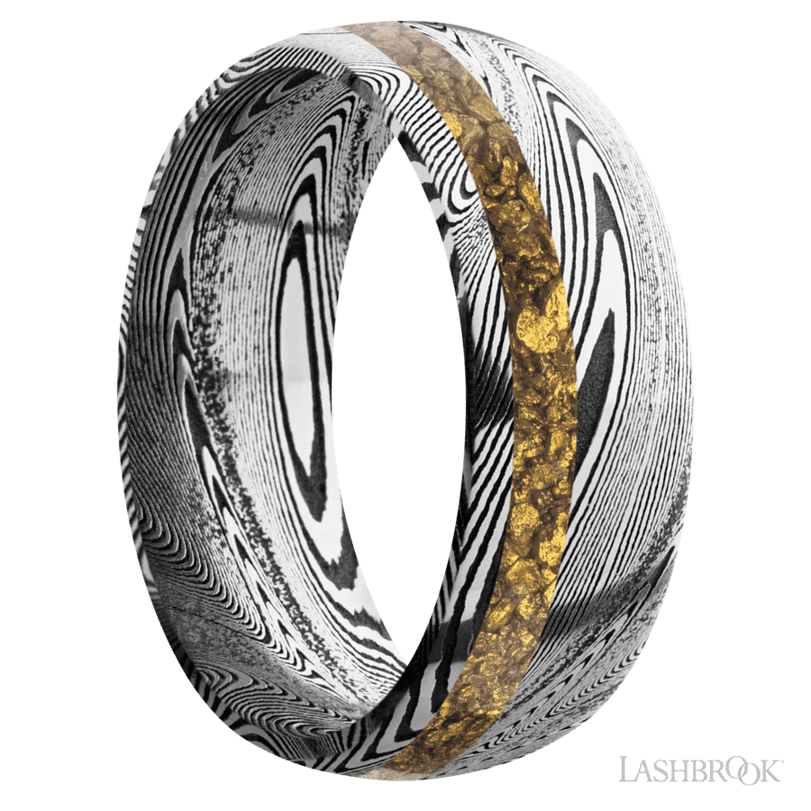 8 mm wide Domed Tightweave band
