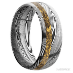 8 mm wide Domed Tightweave band