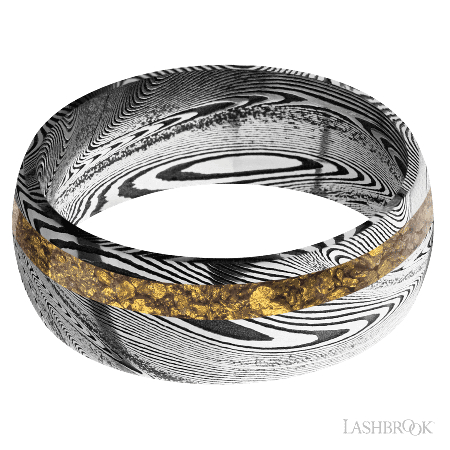 8 mm wide Domed Tightweave band