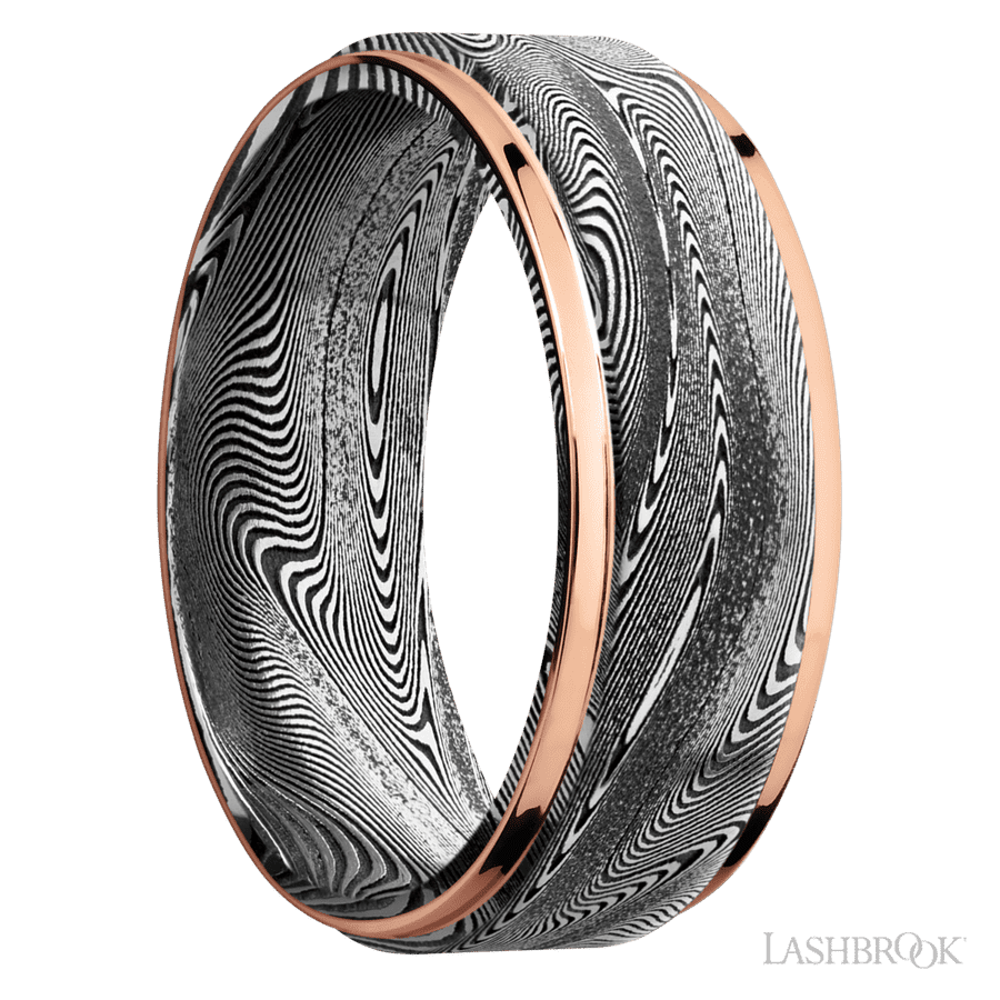8 mm wide Flat Grooved Edges Tightweave band