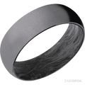 7 mm wide Domed Tantalum band featuring a Forged Carbon Fiber sleeve
