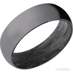 7 mm wide Domed Tantalum band featuring a Forged Carbon Fiber sleeve