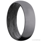 7 mm wide Domed Tantalum band featuring a Forged Carbon Fiber sleeve