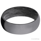 7 mm wide Domed Tantalum band featuring a Forged Carbon Fiber sleeve