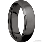 7 mm wide Domed Bevel Tantalum Noir band