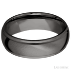 7 mm wide Domed Stepped Down Edges Tantalum Noir band