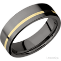 7 mm wide Flat Tantalum Noir band