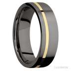 7 mm wide Flat Tantalum Noir band