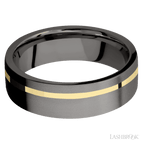 7 mm wide Flat Tantalum Noir band