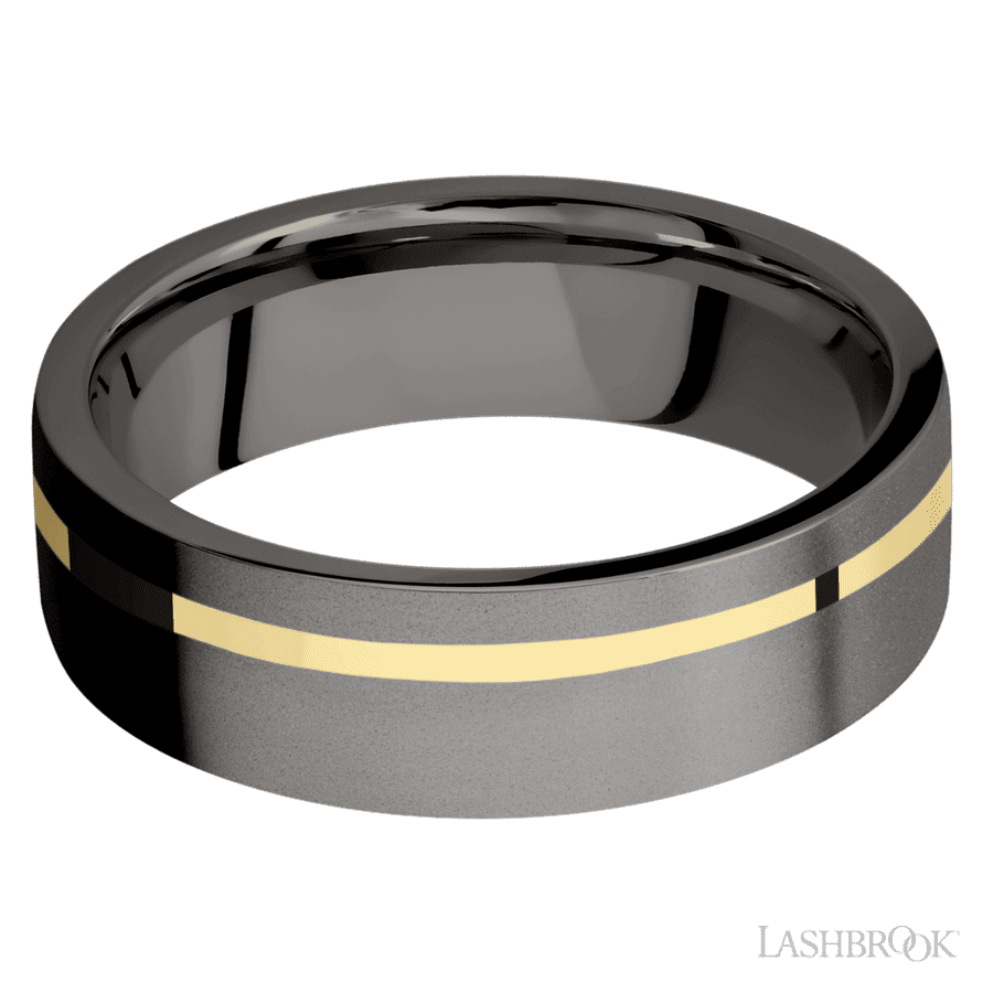 7 mm wide Flat Tantalum Noir band