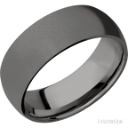 8 mm wide Domed Tantalum Noir band