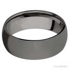 8 mm wide Domed Tantalum Noir band