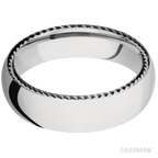 6 mm wide Domed 14K White Gold band
