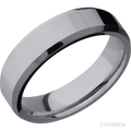 6 mm wide Beveled Tantalum band