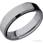 6 mm wide Beveled Tantalum band