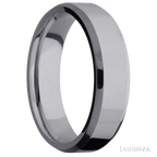 6 mm wide Beveled Tantalum band