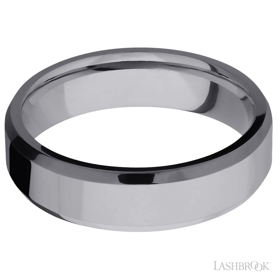 6 mm wide Beveled Tantalum band